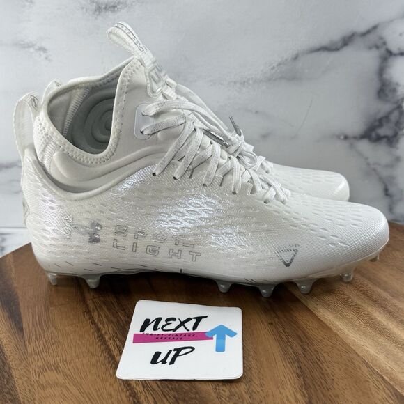 Men’s size 9.5-Under Armour Spotlight Lux MC 2.0 Men\'s Football Cleats White NEW main image 6